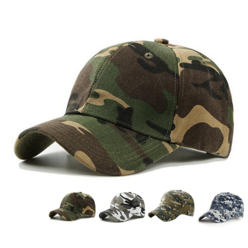 Hunting And Camping In Jungle - Topi Hiking Berkemah Hijau Tentara Bermotif