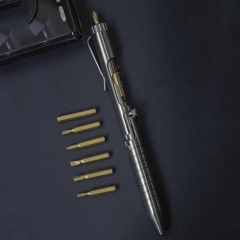Tactical Pen Tool - Alat pertahanan diri logam campuran Titanium,