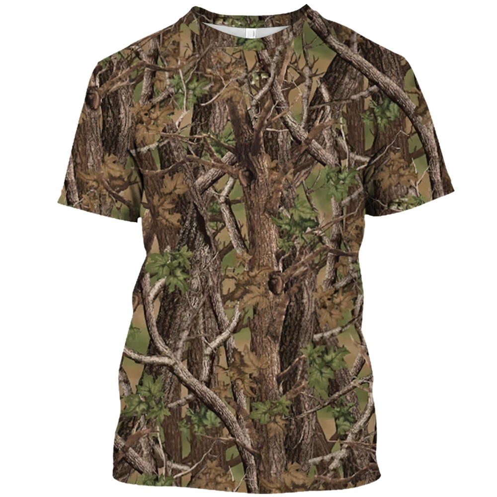 Hunting And Camping In Jungle - Kaos Kamuflase Musim Panas untuk Berburu