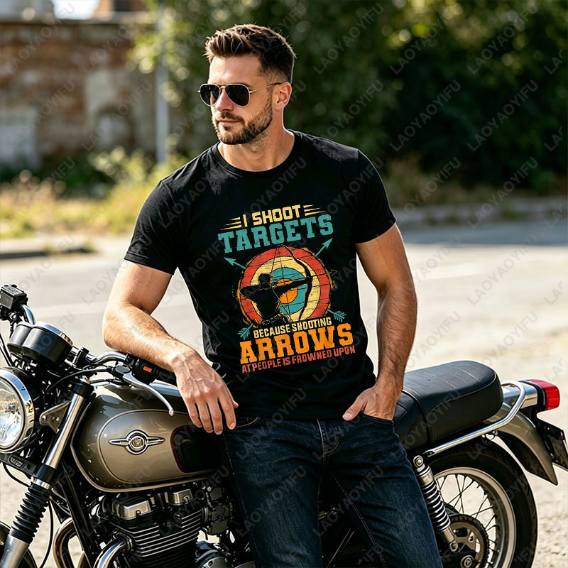 Outdoor Hunting Graphic Tees - Kaos Grafis Latihan Panahan Kasual untuk