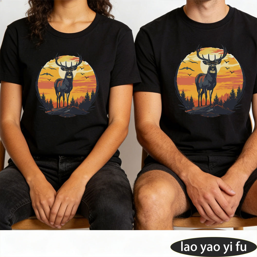 Kaos Katun Pria Musim Panas de - Outdoor Hunting Graphic Tees ulasan dan harga