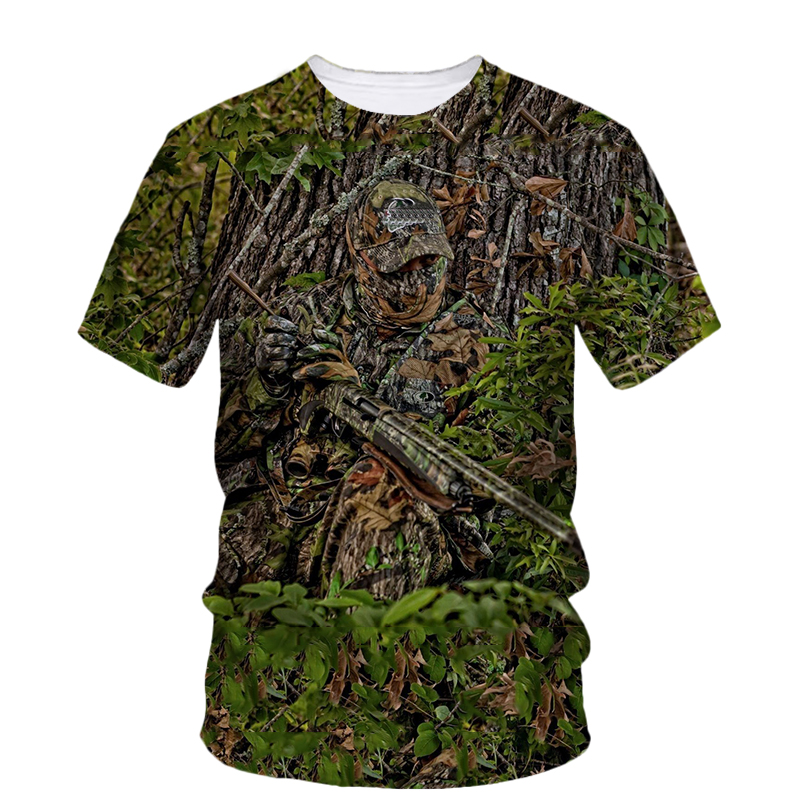 Kaus kamuflase berburu pria, a - Outdoor Hunting Graphic Tees ulasan dan harga
