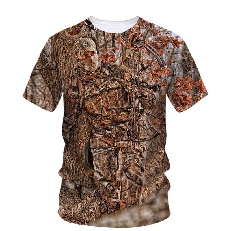 Kaus kamuflase berburu pria, a - Outdoor Hunting Graphic Tees ulasan dan harga