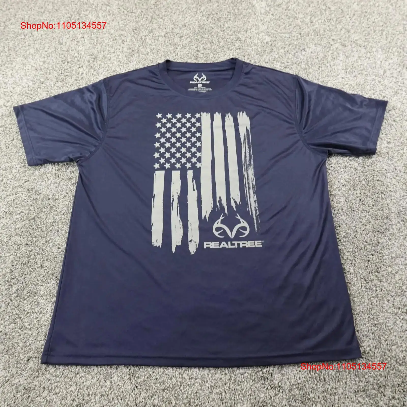 Kaos Realtree Pria XL Biru Fla - Outdoor Hunting Graphic Tees ulasan dan harga