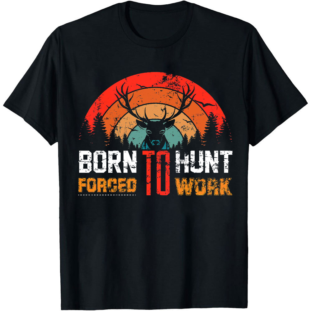 Kaos Grafis Siluet Rusa Born T - Outdoor Hunting Graphic Tees ulasan dan harga